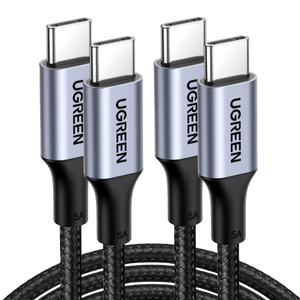 UGREEN 100W USB C naar USB C kabel 2pcs PD3.0 PPS USB-C oplaadkabel 5A/20V compatibel met iPhone 15 Pro