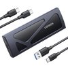 UGREEN M.2 Adapter NVMe SSD Harde Schijf Behuizing USB C 3.2 Gen 2 10Gbps UASP NVMe M.2 2230 2242 2260 2280 SSD NVME M2 Adapter met USB A naar C en USB C naar C Kabels (Zwart)