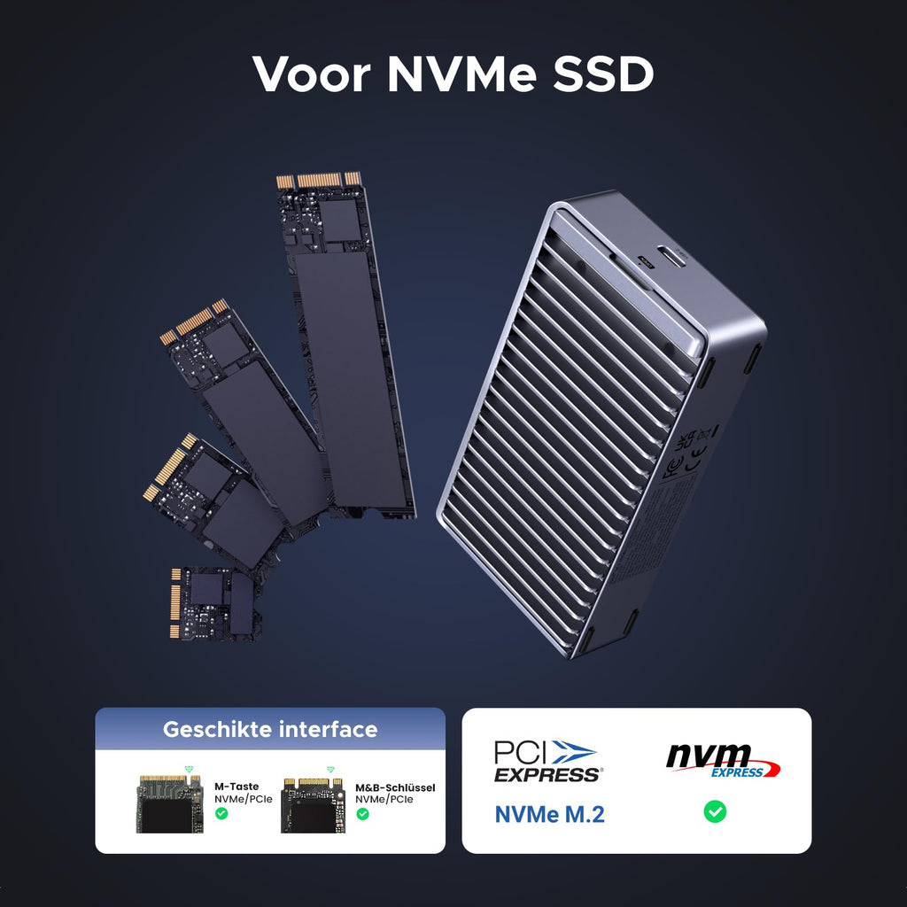 UGREEN M.2 NVMe SSD - behuizing (40Gbps, USB4, Thunderbolt 4)