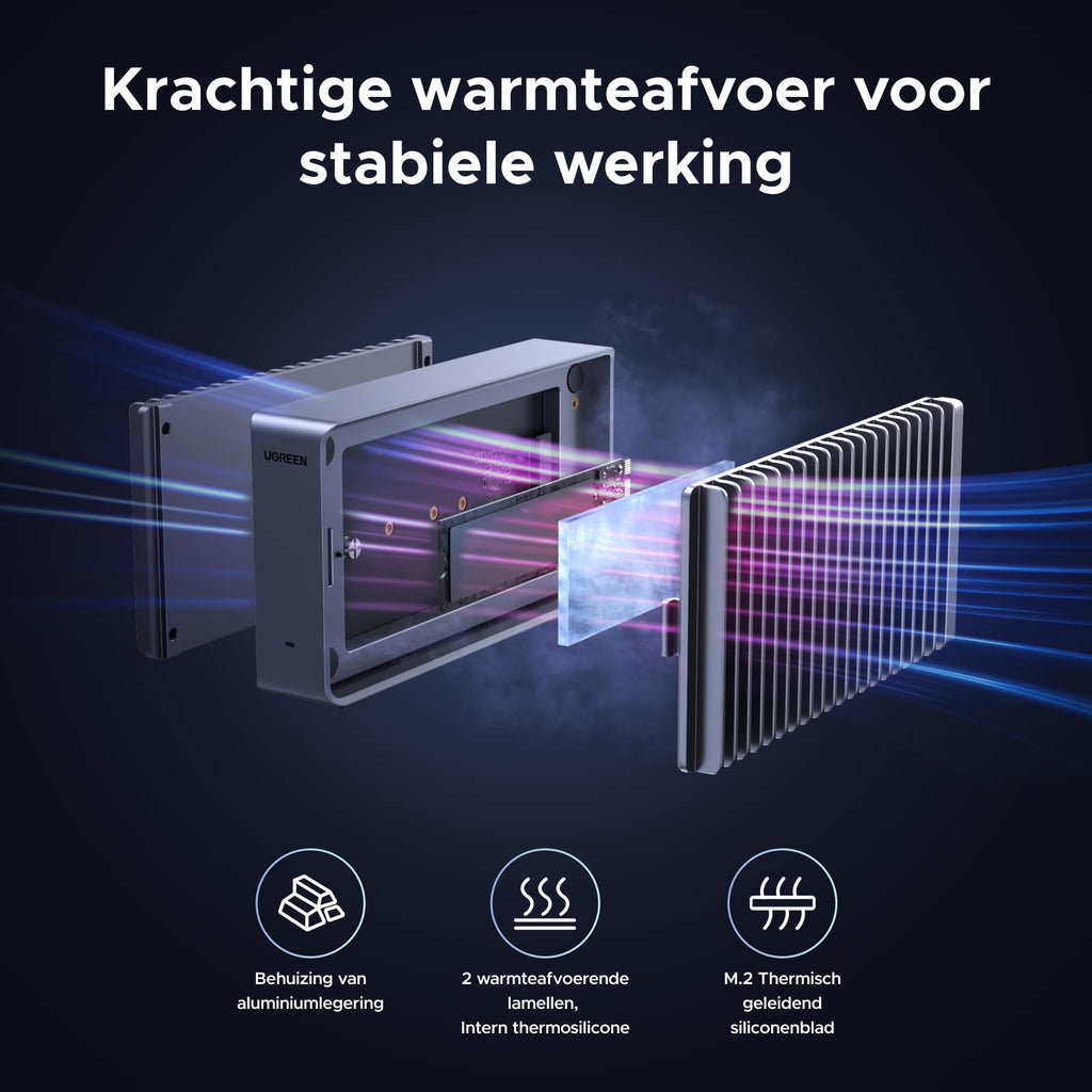 UGREEN M.2 NVMe SSD - behuizing (40Gbps, USB4, Thunderbolt 4)