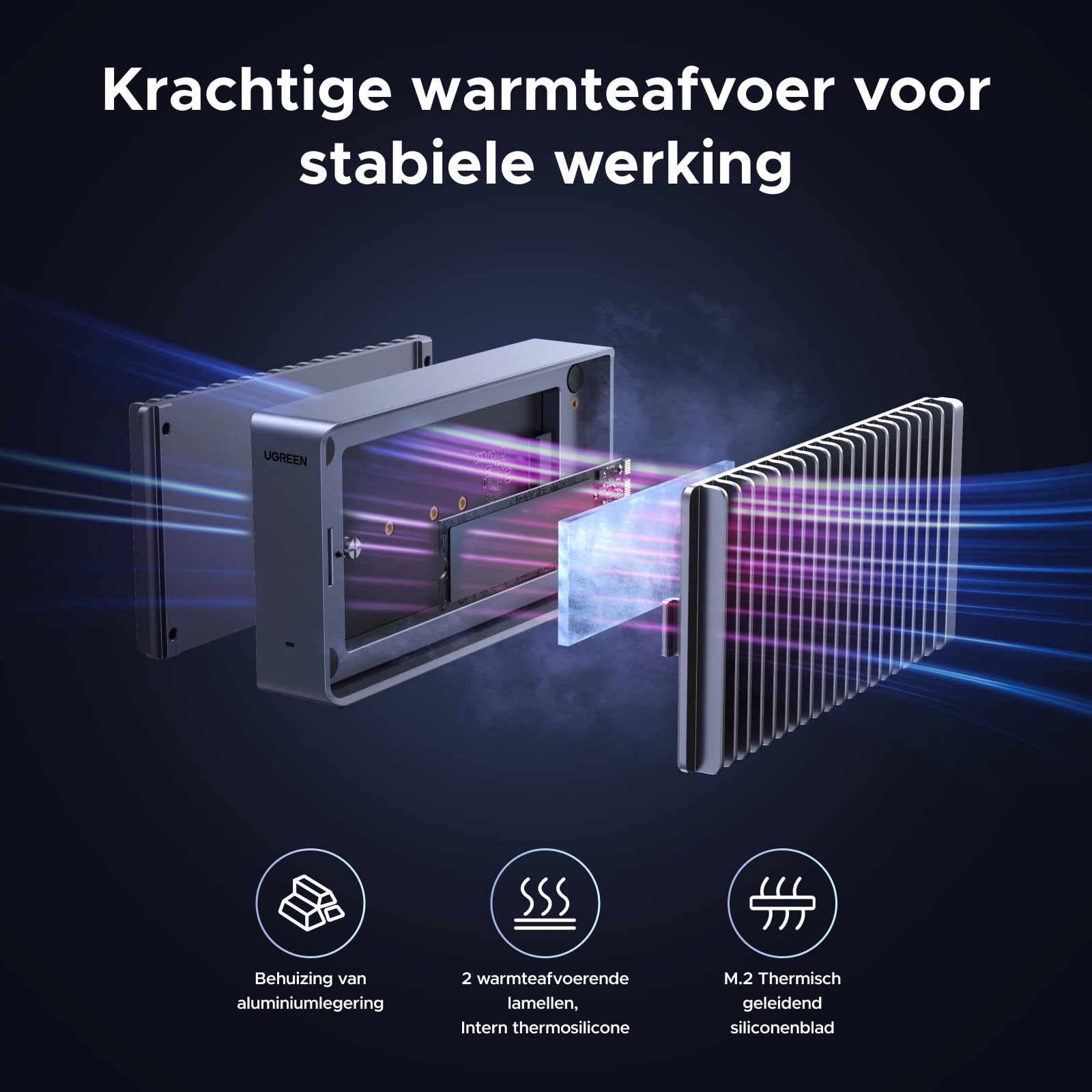 UGREEN M.2 NVMe SSD - behuizing (40Gbps, USB4, Thunderbolt 4)