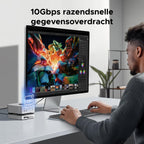 UGREEN Mac Mini M4 Dock met dubbele 4K DisplayPort, 10Gbps USB en NVMe - slot