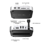 UGREEN Mac Mini M4 Dock met dubbele 4K DisplayPort, 10Gbps USB en NVMe - slot