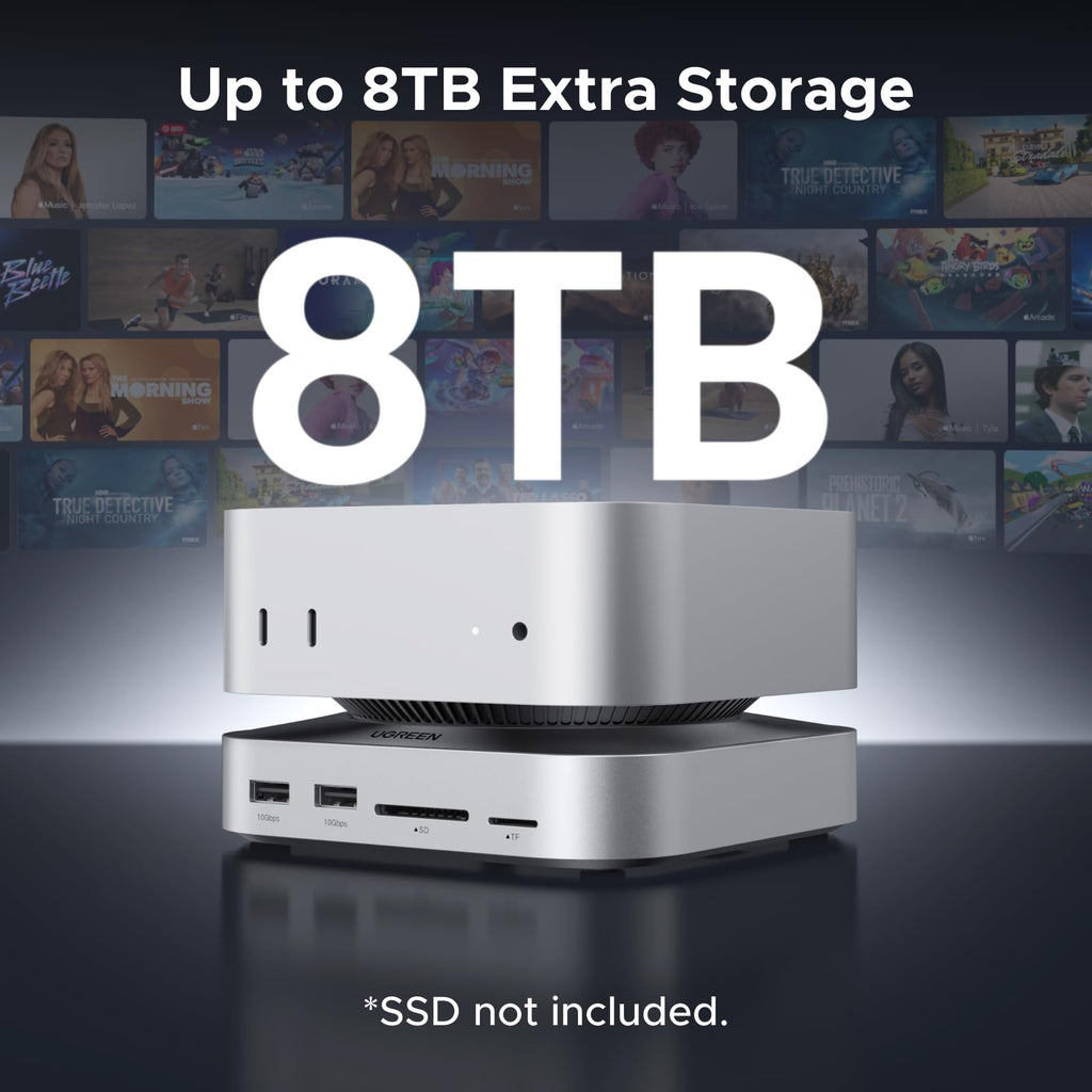 UGREEN Mac Mini M4 Hub & Stand met NVMe SSD - behuizing 8TB Max