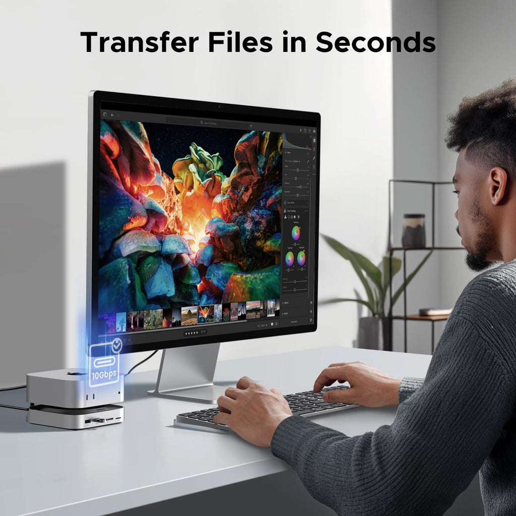 UGREEN Mac Mini M4 Hub & Stand met NVMe SSD - behuizing 8TB Max