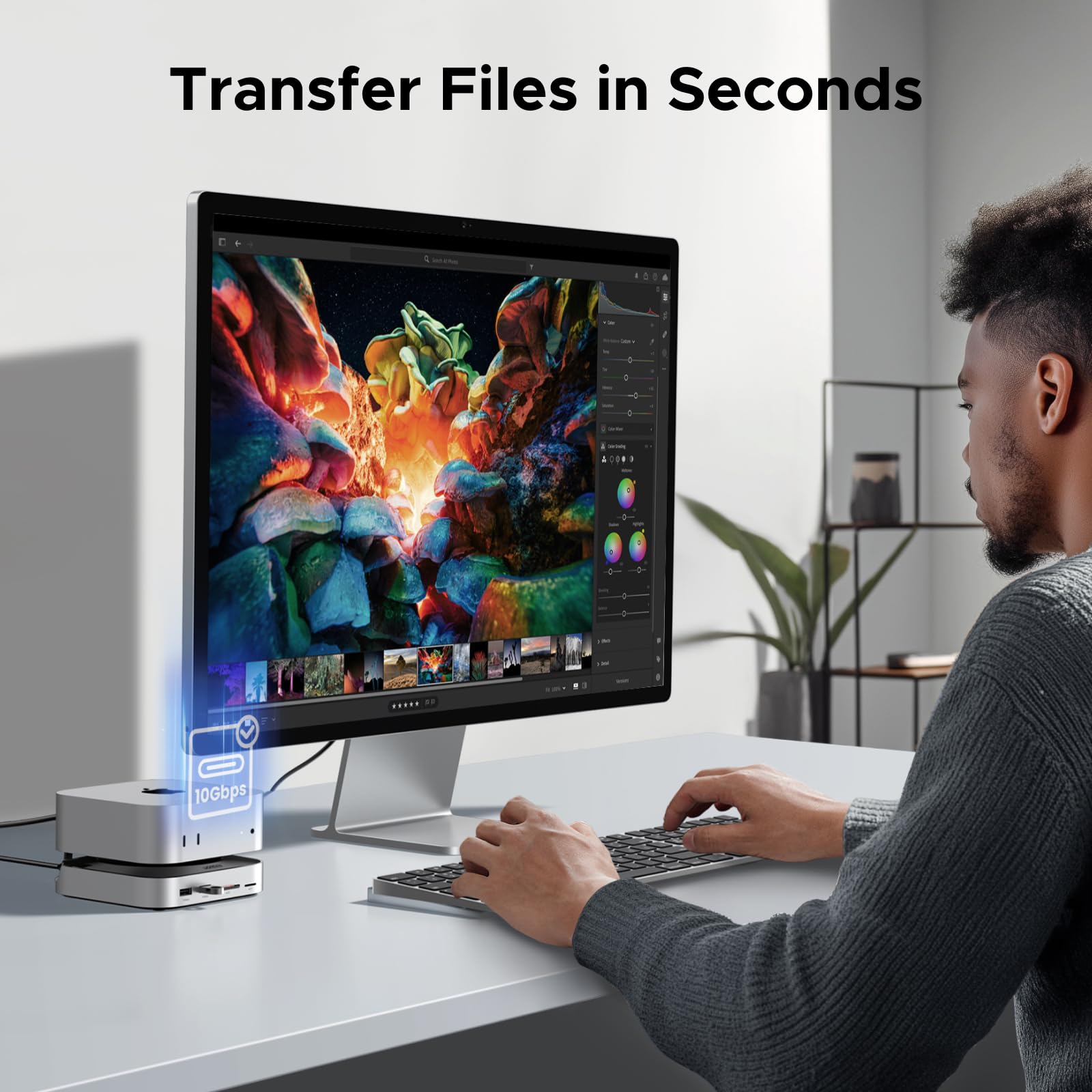 UGREEN Mac Mini M4 Hub & Stand met NVMe SSD - behuizing 8TB Max