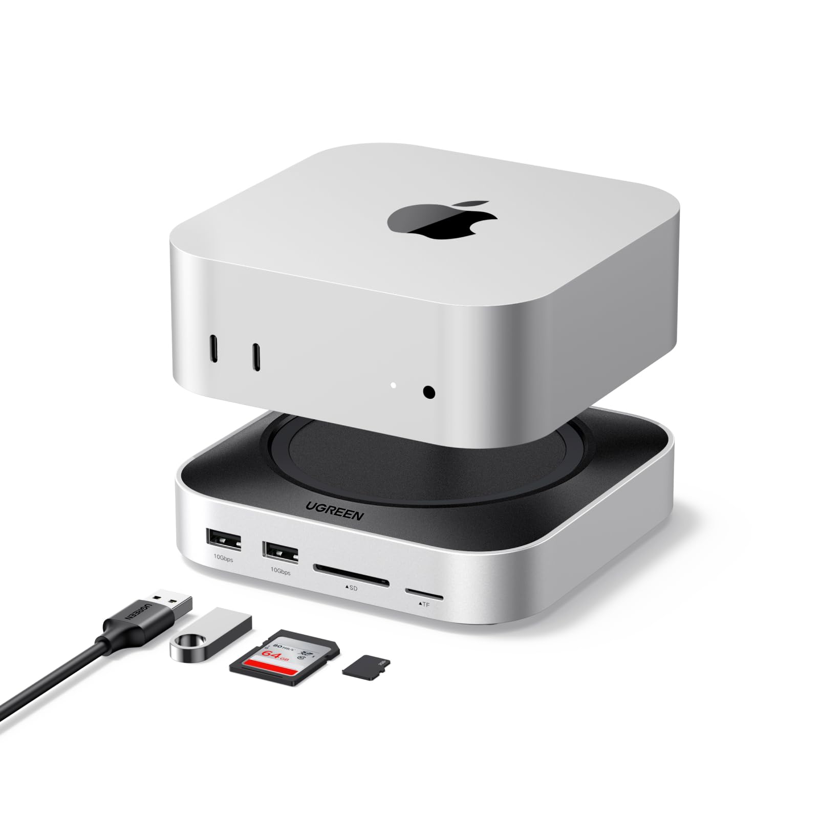 UGREEN Mac Mini M4 Hub & Stand met NVMe SSD - behuizing 8TB Max