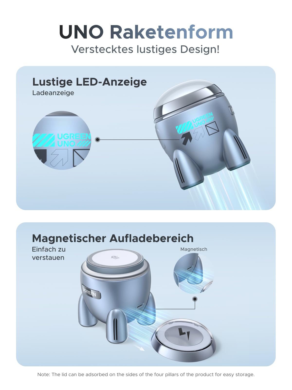 UGREEN MagFlow 2 - in - 1 Draadloze Oplader (Qi2 25W, MagSafe - compatibel)