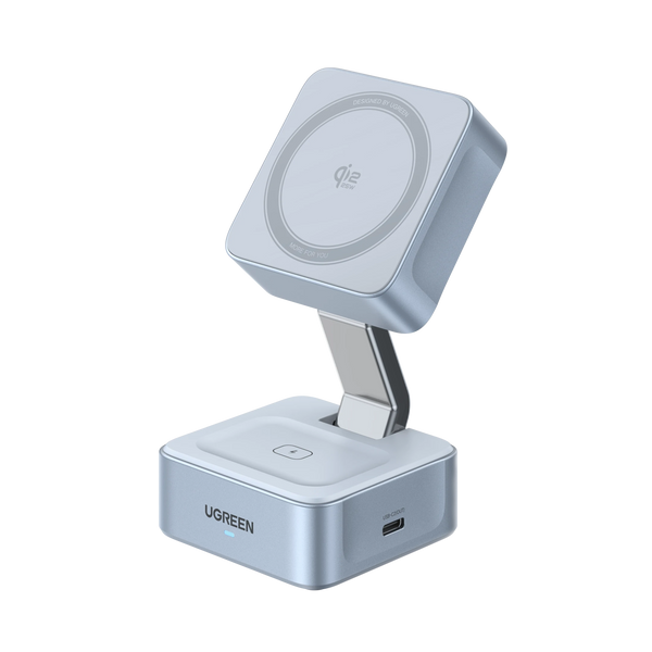 UGREEN MagFlow 2 - in - 1 Magnetische Draadloze Oplader (Qi2 25W, MagSafe - compatibel)