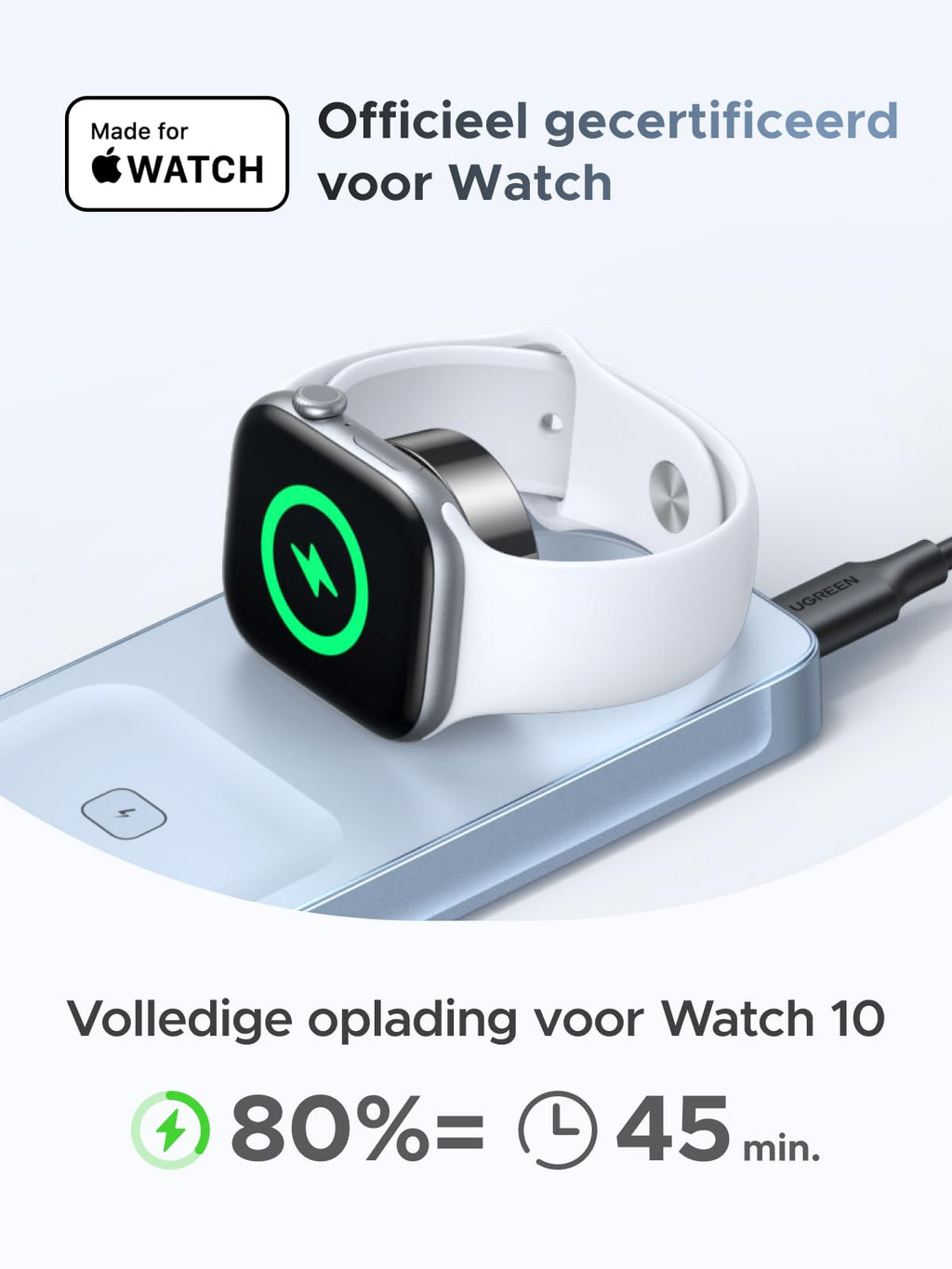 UGREEN MagFlow 3 - in - 1 Magnetische Draadloze Oplader 25W (MagSafe compatible)