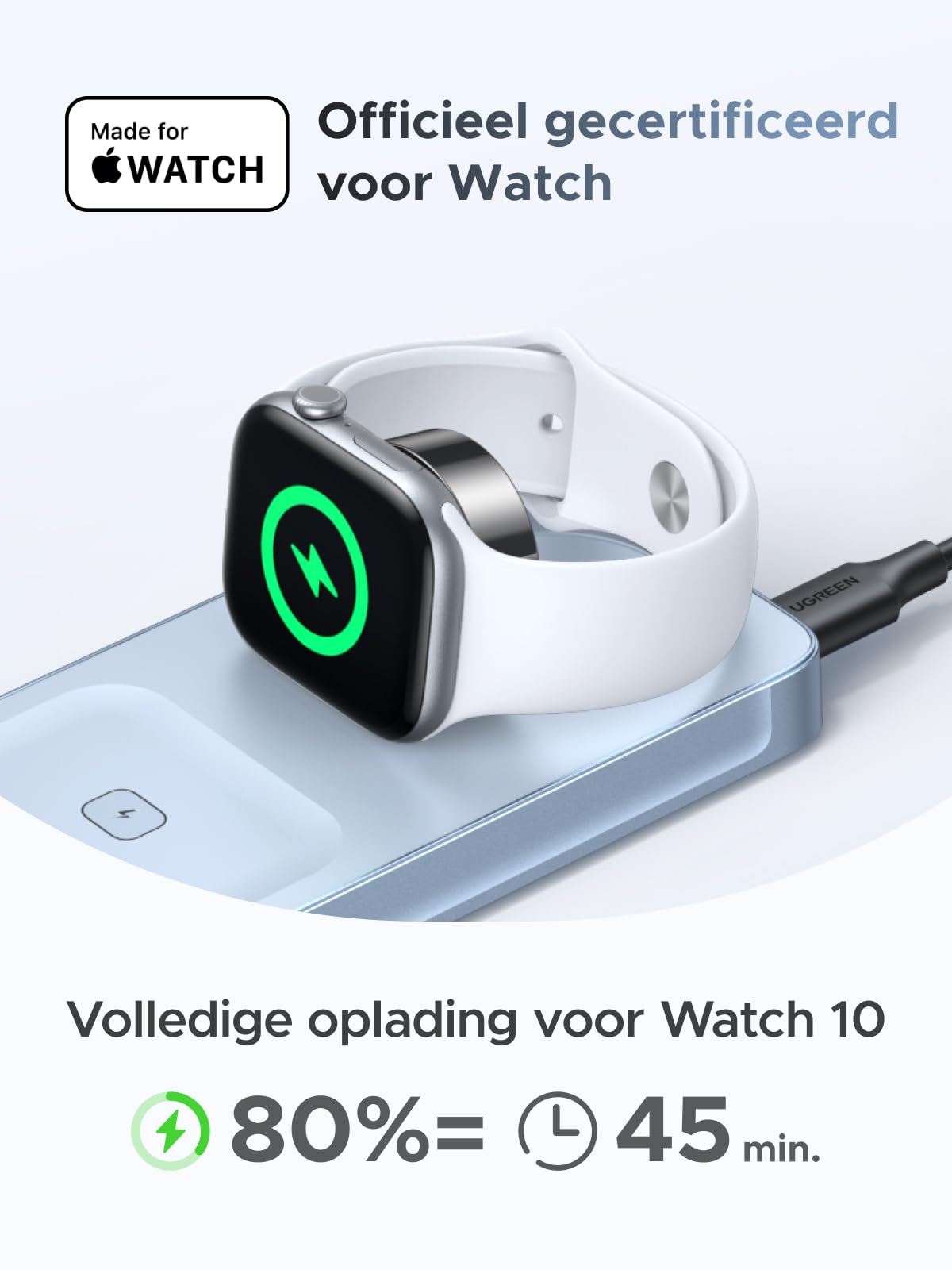 UGREEN MagFlow 3 - in - 1 Magnetische Draadloze Oplader 25W (MagSafe compatible)
