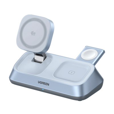 UGREEN MagFlow 3-in-1 Magnetische Draadloze Oplader (Qi2 25W, MagSafe-compatibel)
