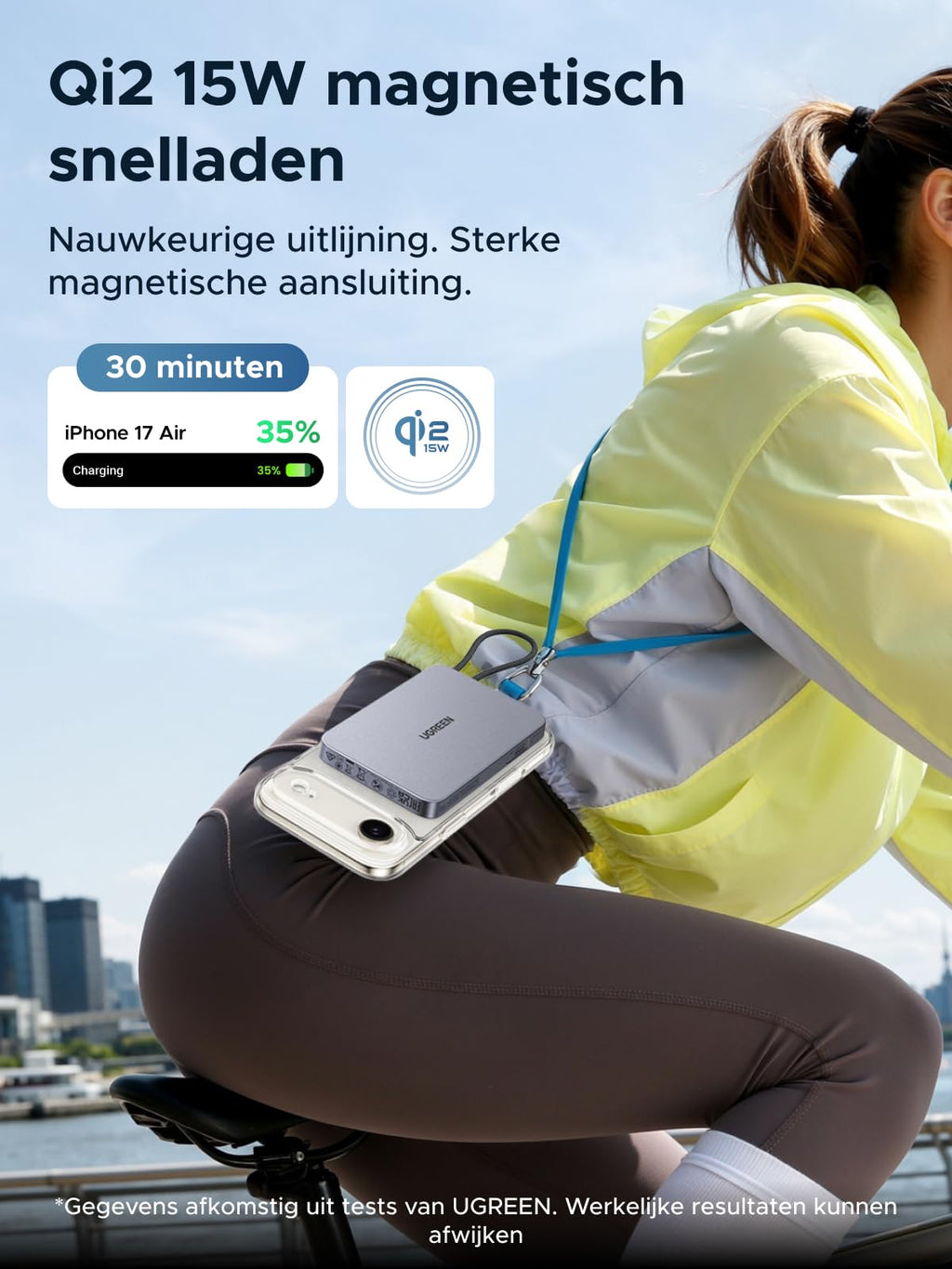 UGREEN MagFlow Air Magnetische Powerbank (10000mAh, Qi2 15W)