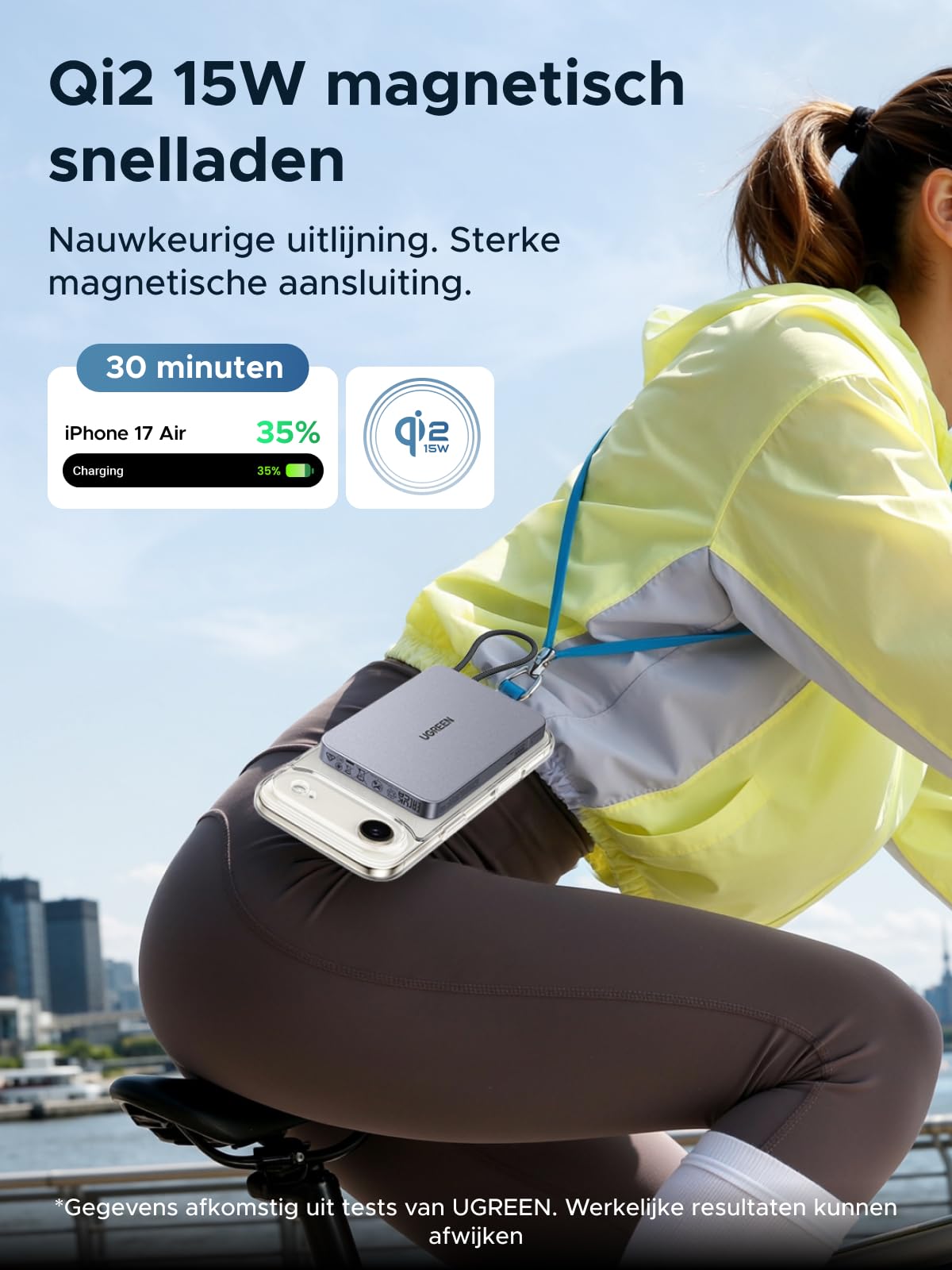UGREEN MagFlow Air Magnetische Powerbank (10000mAh, Qi2 15W)
