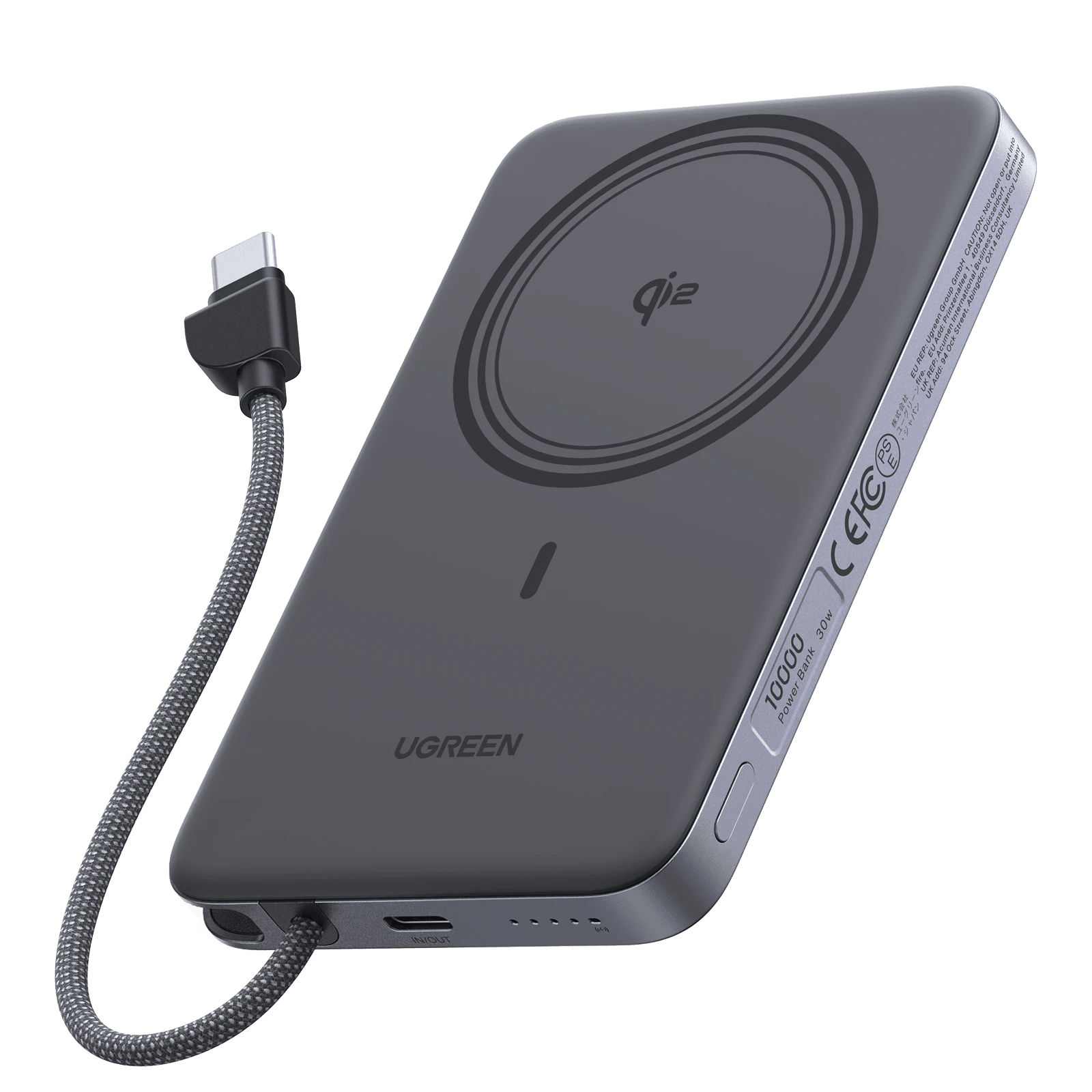 UGREEN MagFlow Air Magnetische Powerbank (10000mAh, Qi2 15W)