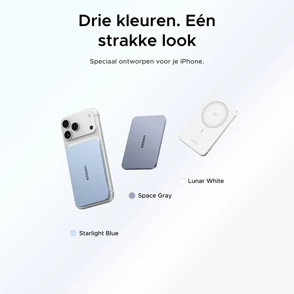 UGREEN MagFlow Air Magnetische Powerbank (5000mAh, Qi2 15W)