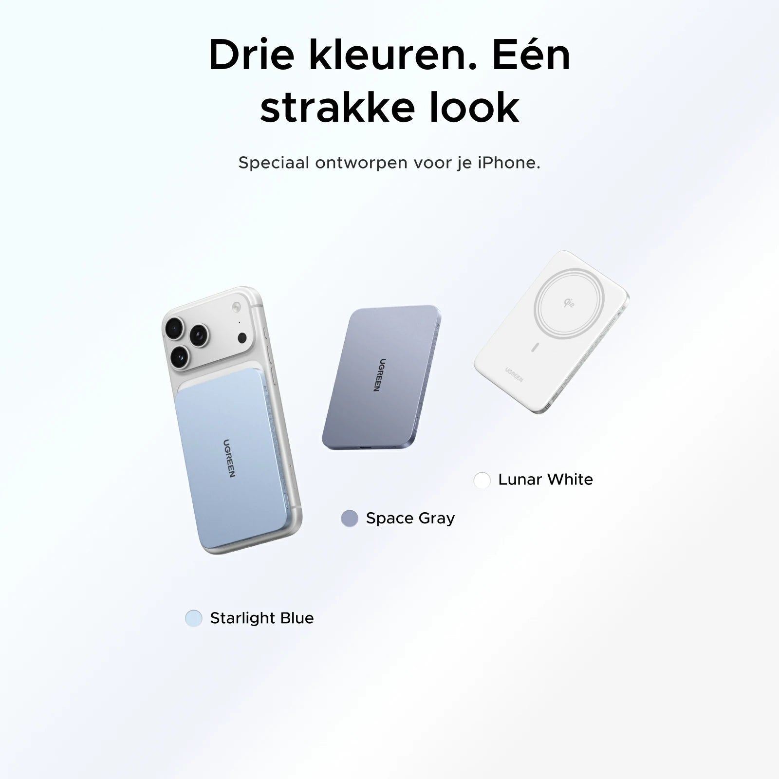 UGREEN MagFlow Air Magnetische Powerbank (5000mAh, Qi2 15W)