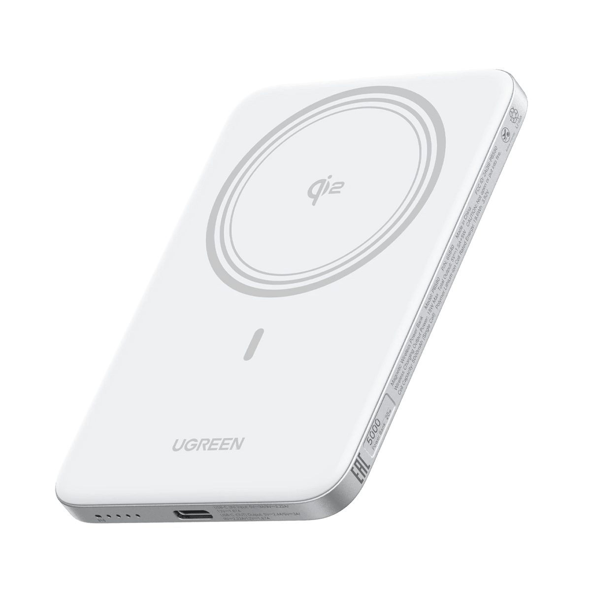 UGREEN MagFlow Air Magnetische Powerbank (5000mAh, Qi2 15W)