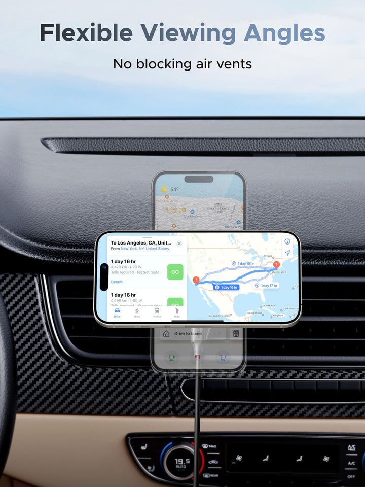 UGREEN MagFlow Magnetische Draadloze Autolader 25W (MagSafe - compatibel)