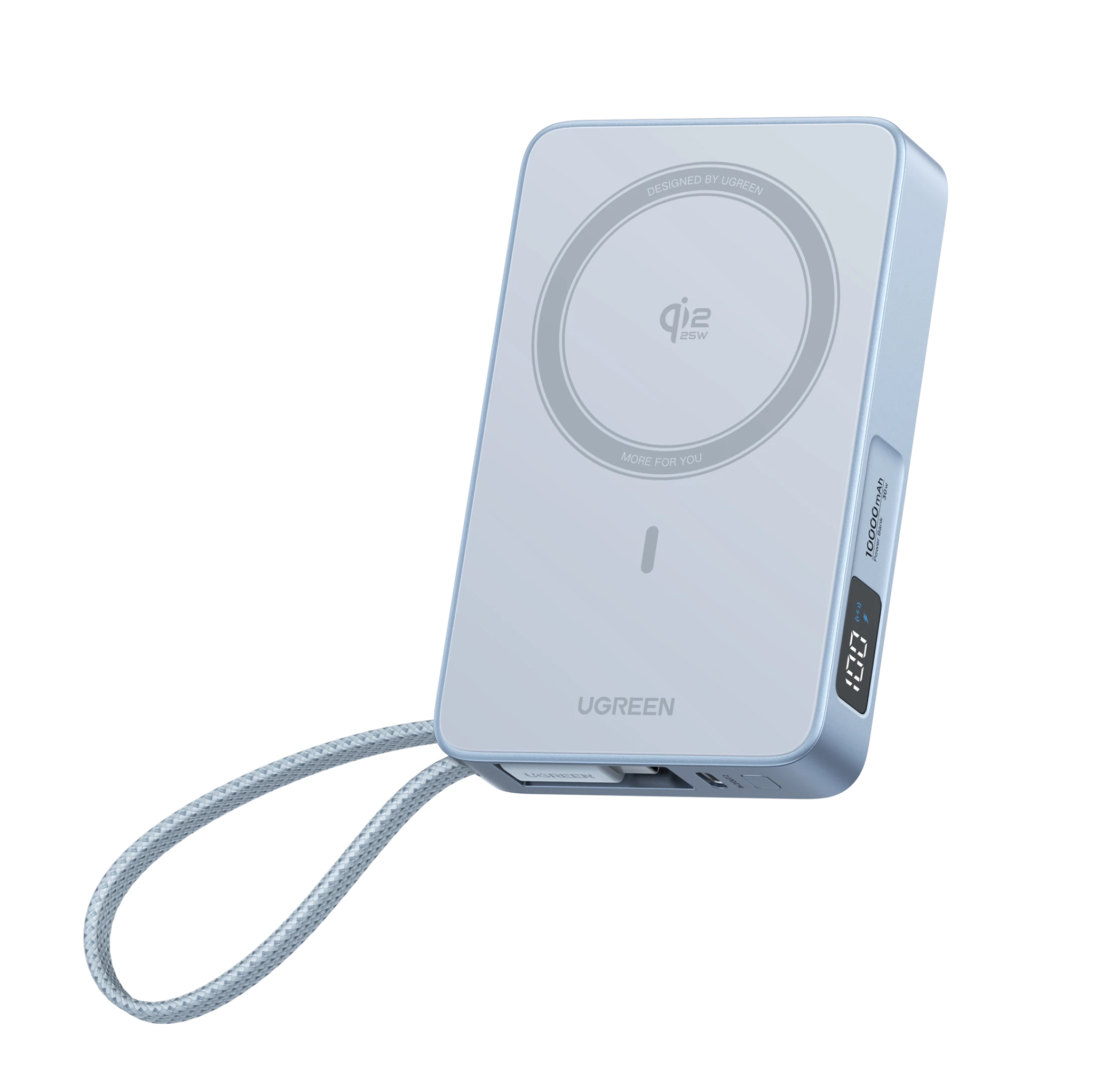 UGREEN MagFlow Magnetische Draadloze Powerbank (10000mAh, Qi2 25W, MagSafe-compatibel)