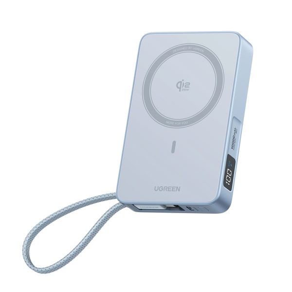 UGREEN MagFlow Magnetische Draadloze Powerbank (10000mAh, Qi2 25W, MagSafe - compatibel)