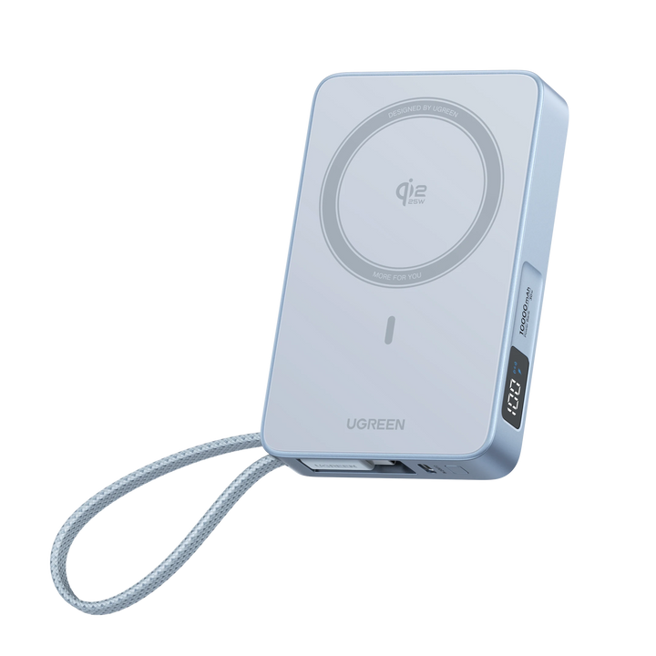 UGREEN MagFlow Magnetische Draadloze Powerbank (10000mAh, Qi2 25W, MagSafe - compatibel)