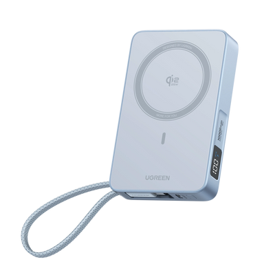 UGREEN MagFlow Magnetische Draadloze Powerbank (10000mAh, Qi2 25W, MagSafe-compatibel)
