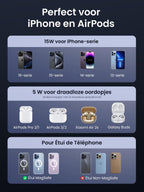 UGREEN MagFlow Qi2 15W Magnetisch Oplaadstation 2-in-1 -perfect voor iphone en airpods