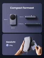 UGREEN MagFlow Qi2 15W Magnetisch Oplaadstation 2-in-1 -compact formaat
