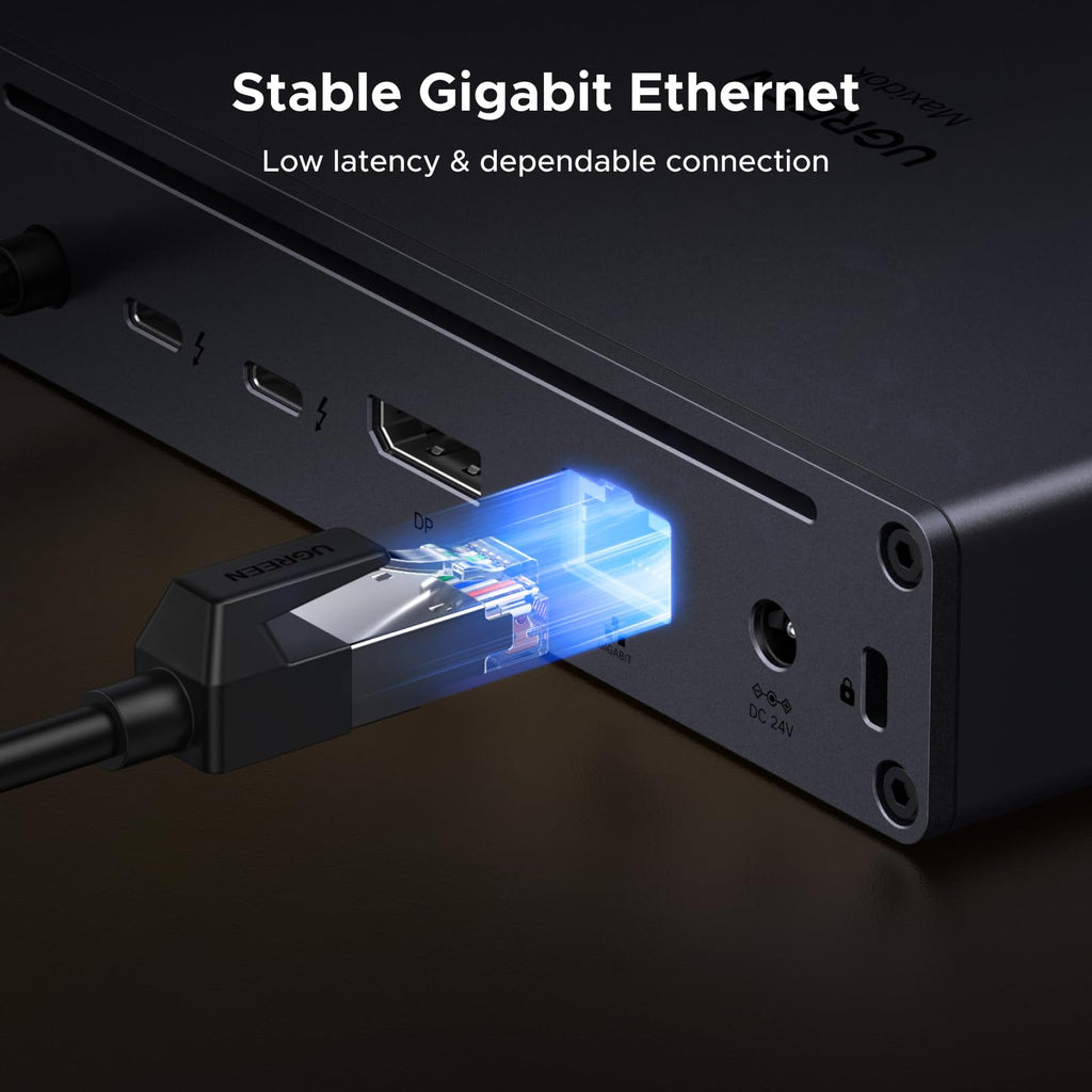 UGREEN Maxidok 10 - in - 1 Thunderbolt™ 5 Dockingstation met Gigabit Ethernet – Dual 6K/8K - display voor Mac & Windows