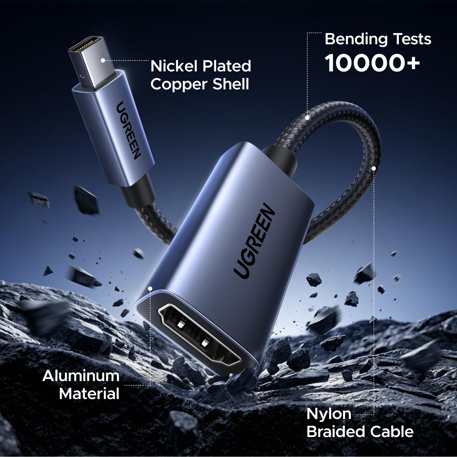 UGREEN Mini DisplayPort naar HDMI - adapter (4K@30Hz, Unidirectioneel, voor Thunderbolt 1/2)