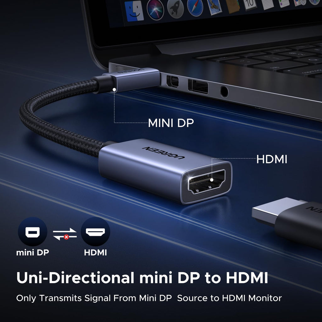 UGREEN Mini DisplayPort naar HDMI - adapter (4K@30Hz, Unidirectioneel, voor Thunderbolt 1/2)