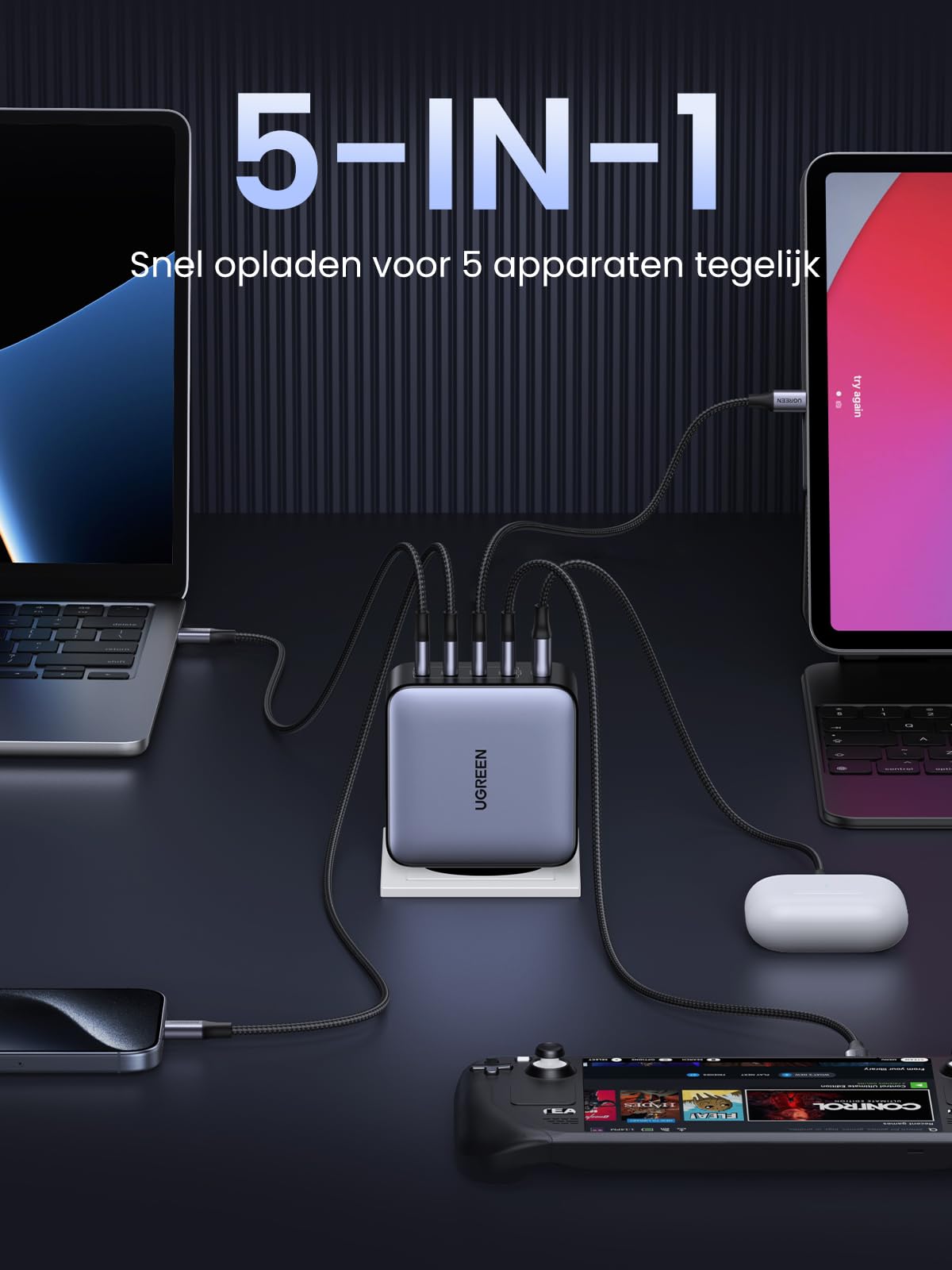 UGREEN Nexode 100W 5 - Port GaN Fast Charger
