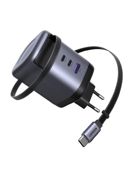 UGREEN Nexode 100W Oplader met Retractable USB - C - kabel