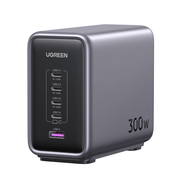UGREEN Nexode 300W USB C GaN Oplader met 5 poorten 