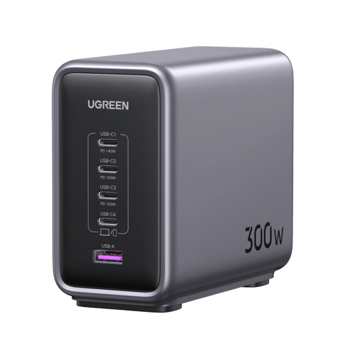 UGREEN Nexode 300W USB C GaN Oplader met 5 poorten 