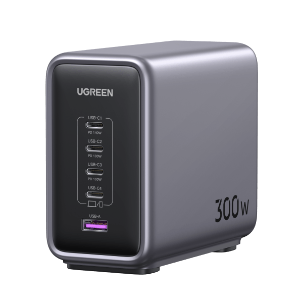 UGREEN Nexode 300W USB C GaN Oplader met 5 poorten - 1