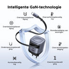 UGREEN Nexode 45W Oplader met Retractable USB - C - kabel