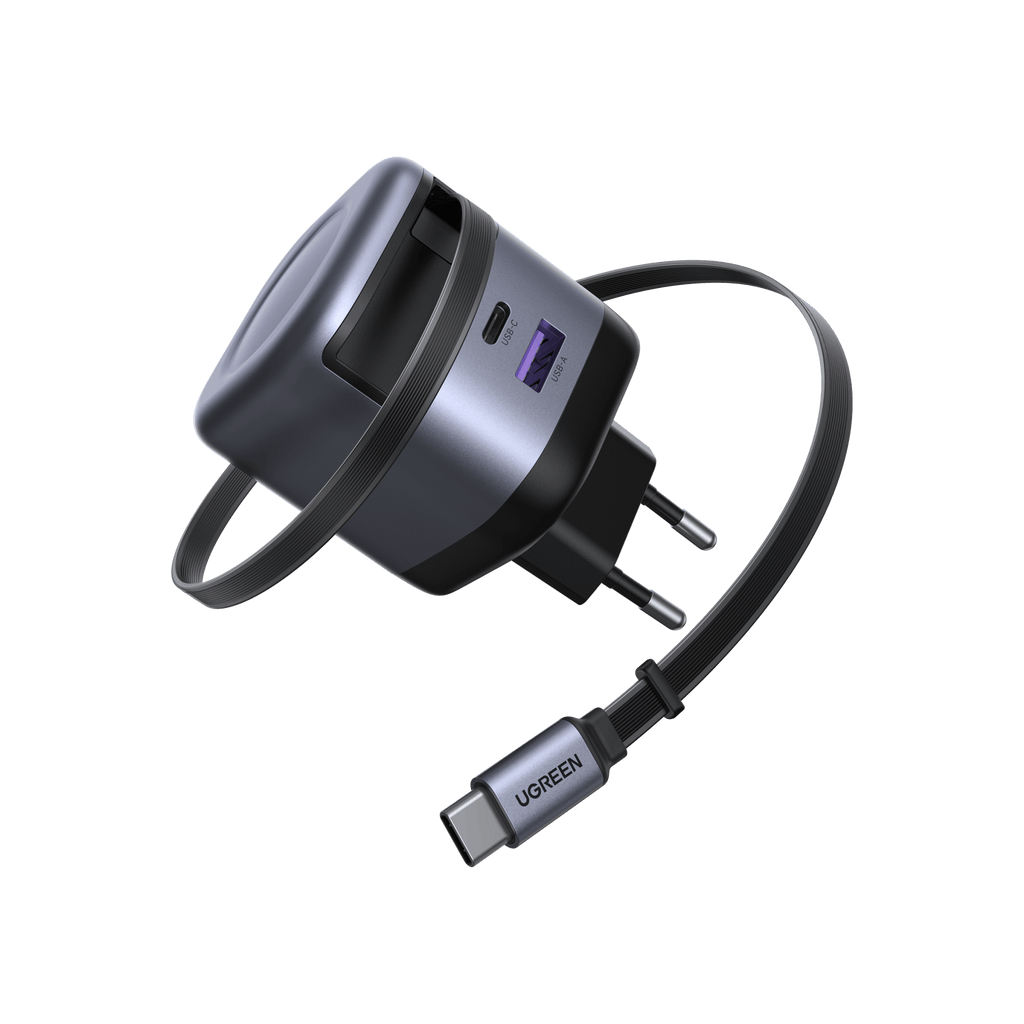 UGREEN Nexode 45W Oplader met Retractable USB - C - kabel