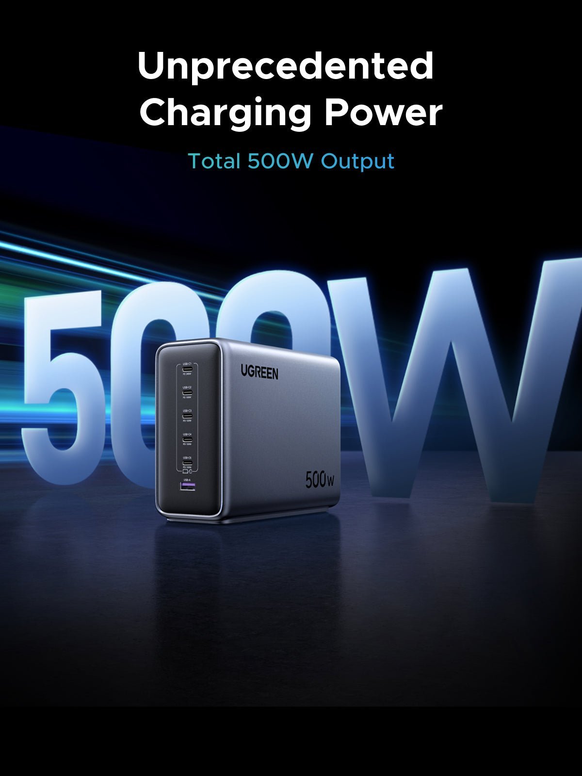 UGREEN Nexode 500W 6 - Port GaN Desktop Fast Charger