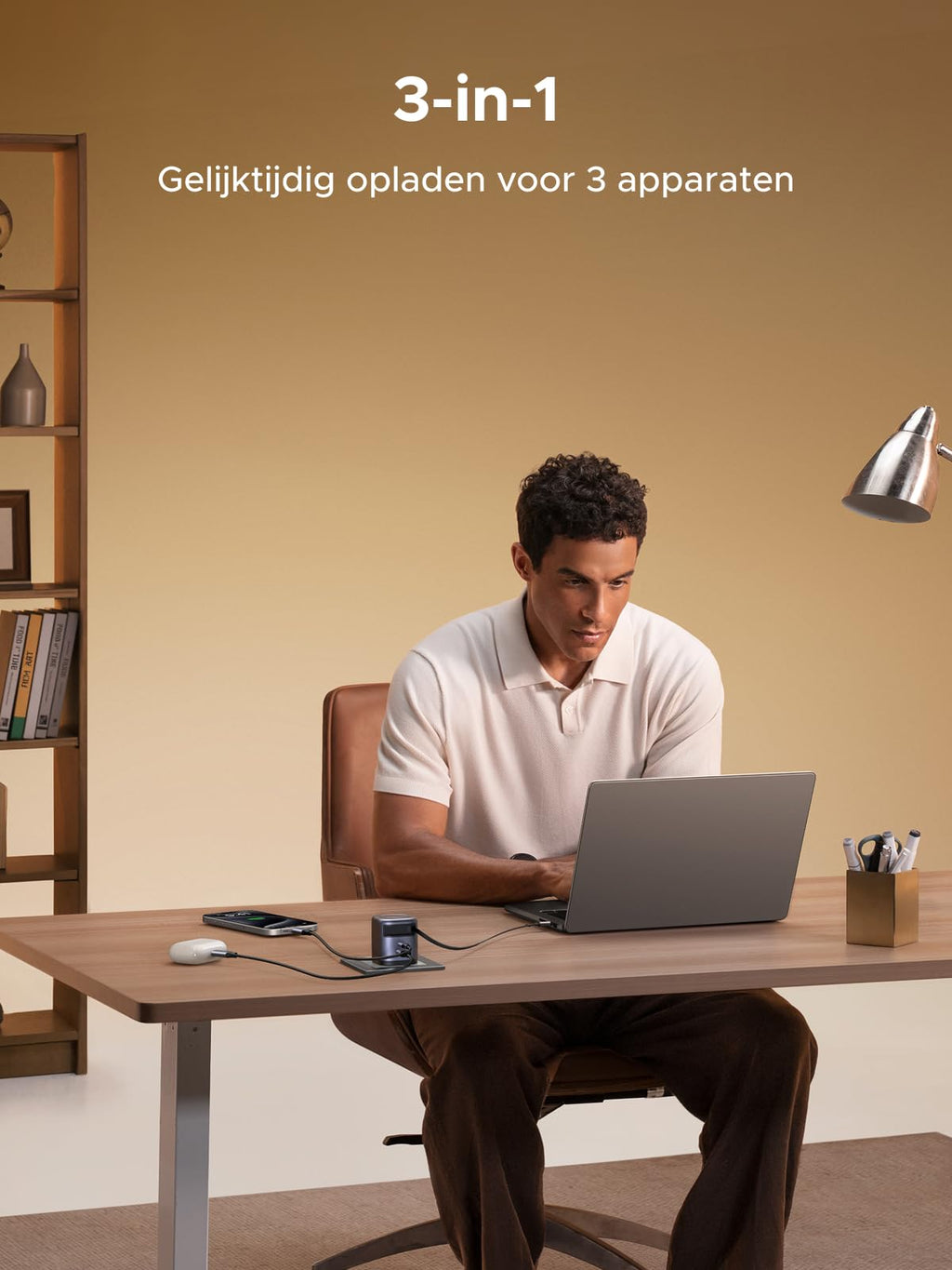 UGREEN Nexode 65W Oplader met Retractable USB - C - kabel