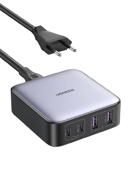 UGREEN Nexode 65W USB C GaN Oplader met 4 poorten