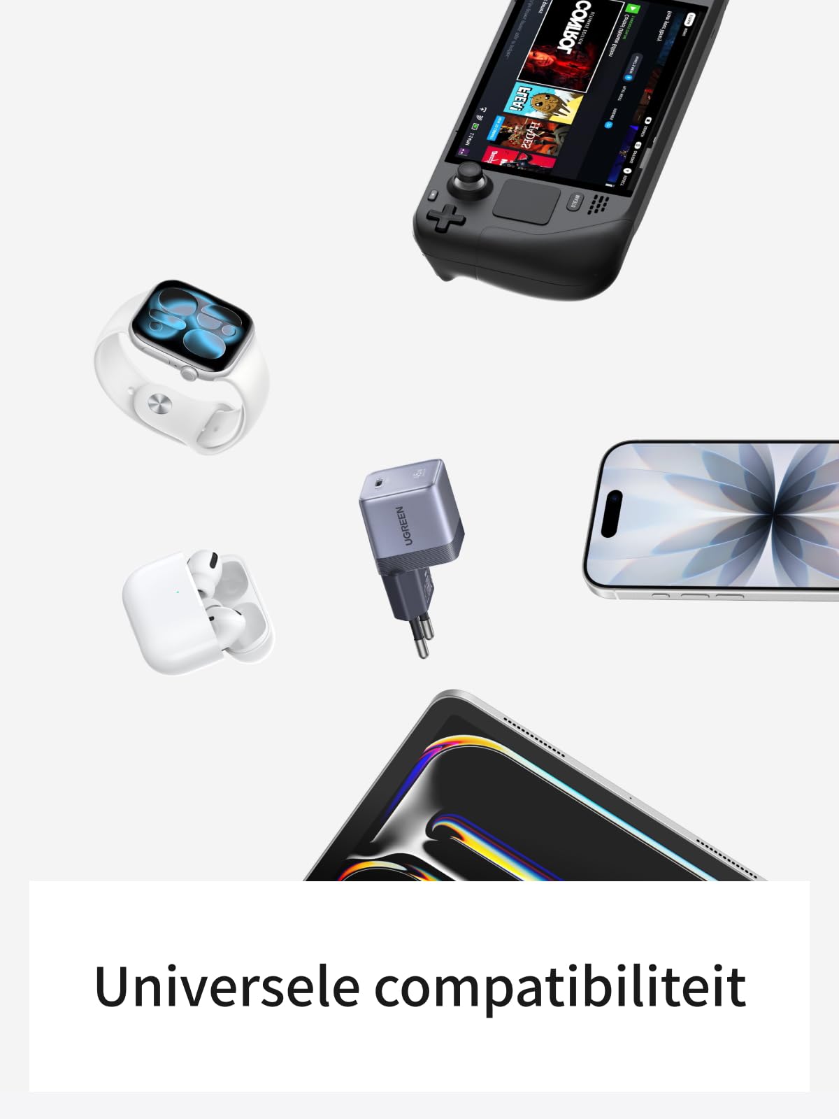 UGREEN Nexode Air USB - C Oplader (45W, GaN, Opvouwbare Stekker)