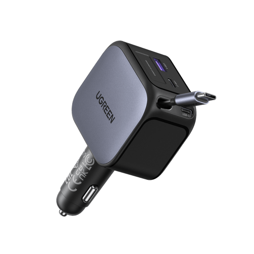 UGREEN Nexode Autolader 145W met Retractable USB - C - kabel