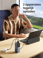 UGREEN Nexode Power Bank 12000mAh 100W powerbank met 2 poorten, externe batterij met digitaal display, USB C PD 3.0, compatibel met iPhone 15/14 Pro Max, Galaxy S24 Ultra, iPad meer