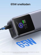 UGREEN Nexode Power Bank 20000mAh 130W met 3 poorten, externe accu met digitaal display, USB C PD 3.0, compatibel met iPhone 15/14 Pro Max, Galaxy S24 Ultra, Macbook Pro, Dell, meer