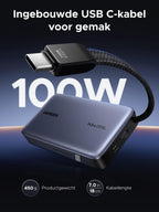 UGREEN Nexode Power Bank (20000mAh, 145W, USB - C geïntegreerde kabel)
