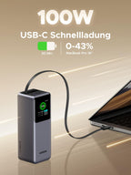 UGREEN Nexode Power Bank 20000mAh 165W met Retractable USB - C - kabel