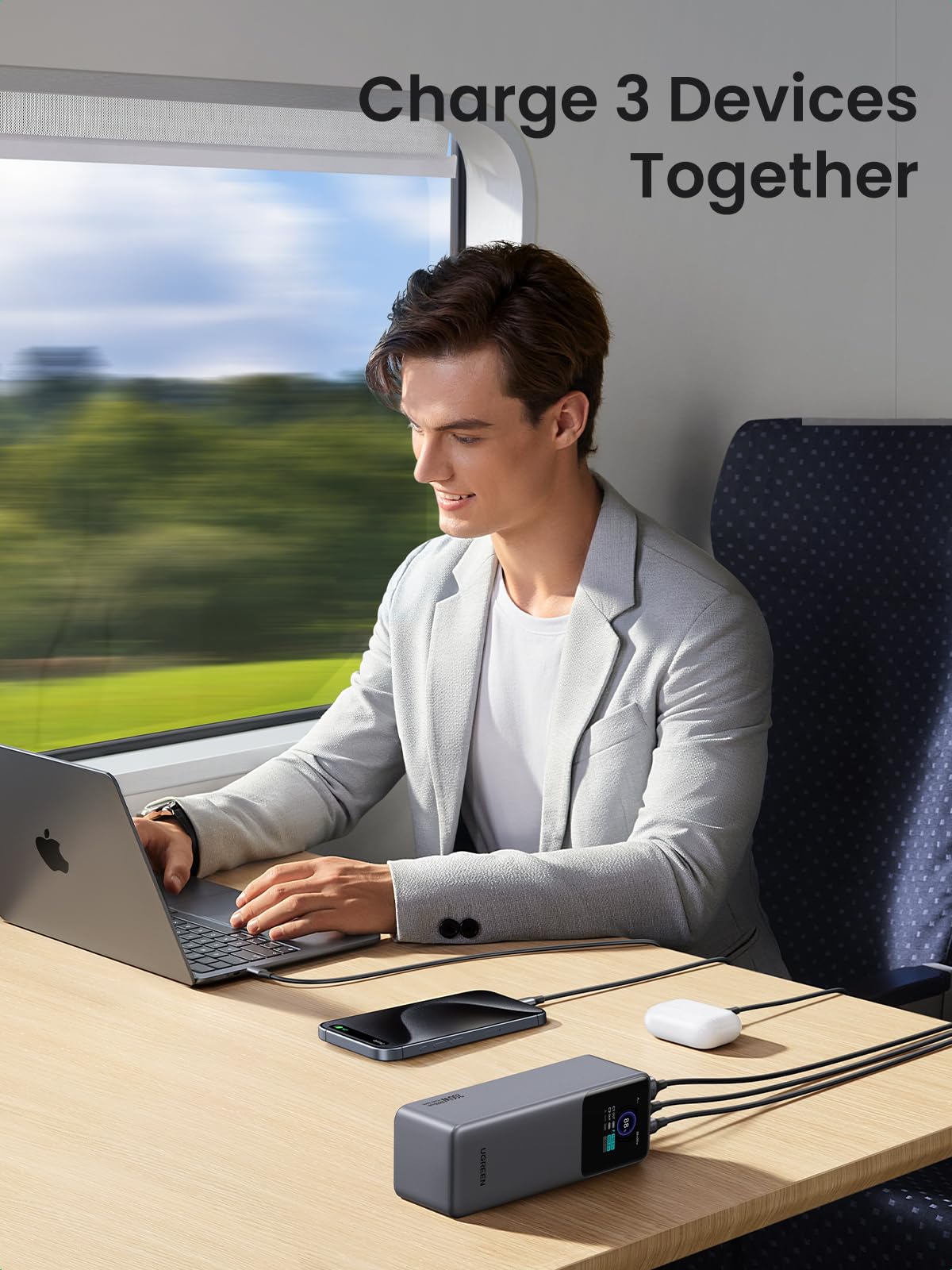 UGREEN Nexode Powerbank 25000mAh 200W met Slim Digitaal Display