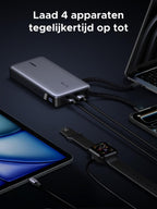 UGREEN Nexode Powerbank 25000mAh 165W met PD3.1 en dubbele USB - C - kabels